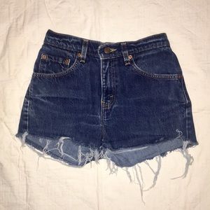 Levi’s Distressed High Waisted Jean Shorts